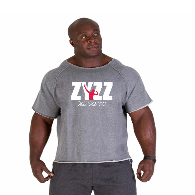 New Hot Sale Men Printed T Shirts Breathable Loose Running Shirt Cotton Tees Bodybuilding Singlet Fitness GYM POWERHOUSE T Shirt