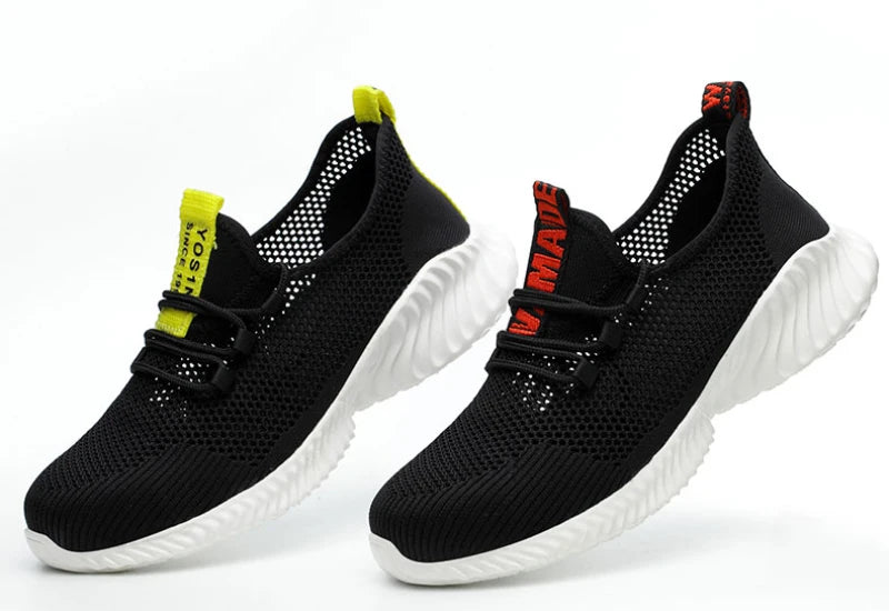 Lightweight Comfort Safety Shoes For Men Women Work Shoes Sneakers Steel Toe Shoes Puncture-Proof Breathable Protective Shoes