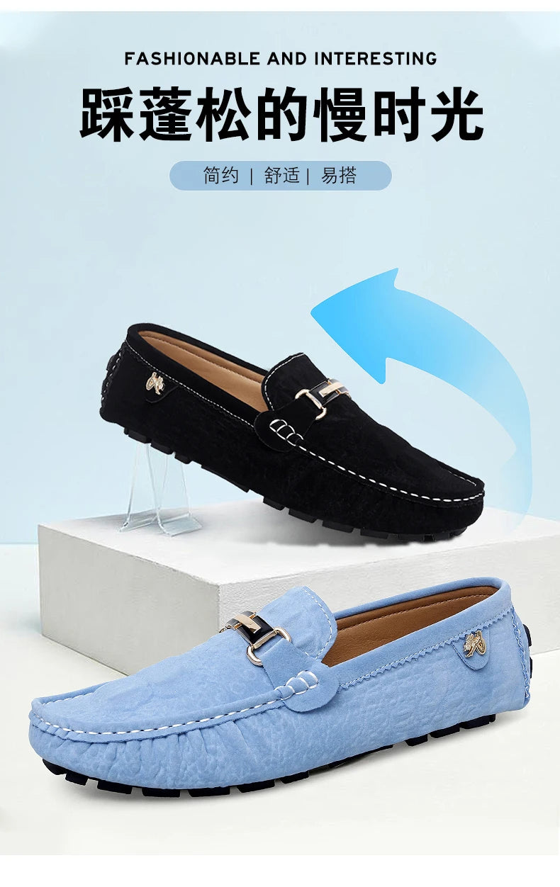 2025 New Men's Shoes Small Size Handmade Beanie Shoes 38 Casual 37 Frosted Loafers 36 Slip-On Shoes Driving Shoes for Men and Women