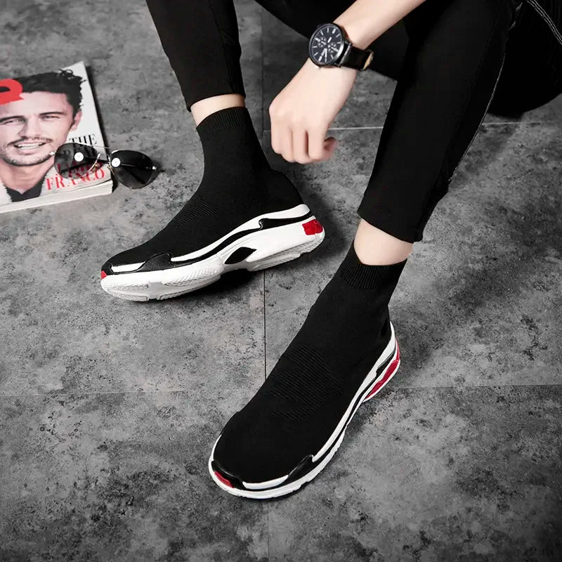 Shoes for Men Sneakers Men All Brands Tennis Loafers Shoes Tide Women Elastic Socks Shoes Fashion Casual Shoes Large 2024 Autumn
