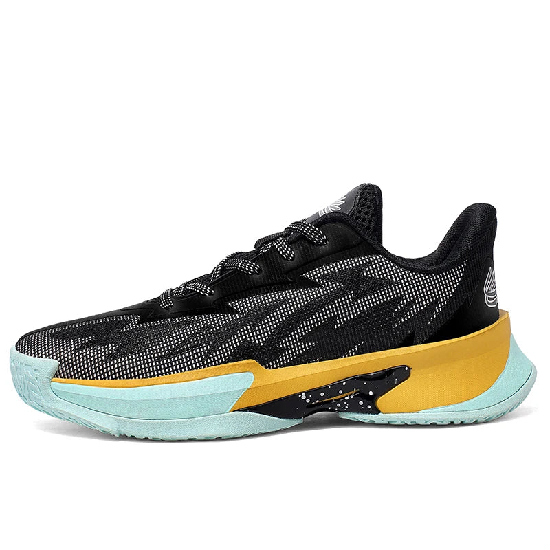 Basketball Shoes for Men and Women, Lightweight Mesh Breathable Non-Slip Wear-Resistant Shock-Absorbing Practical Soft-Soled Stu