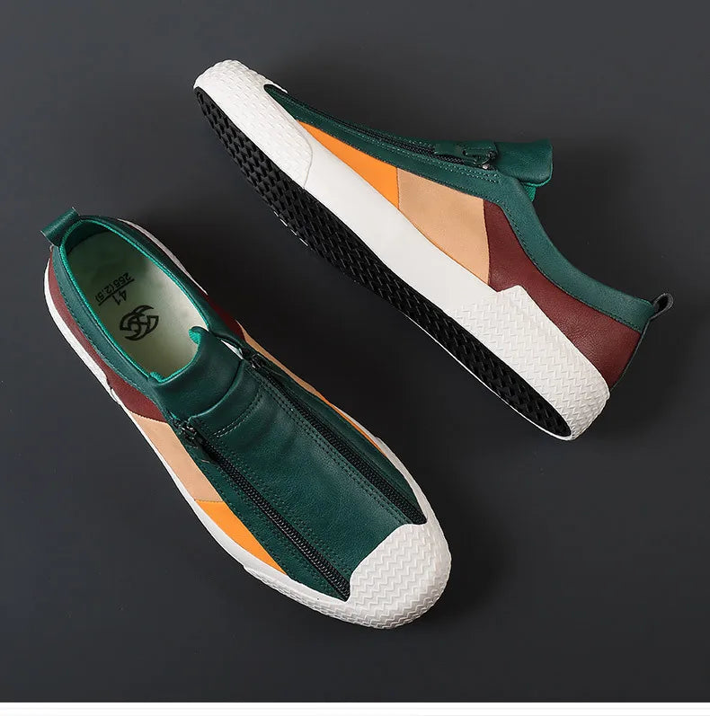 Handmade Leather Casual Shoes for Men Shoes Design Sneakers Man Comfortable Leather Shoes Men Loafers Hot Sale Moccasins Driving