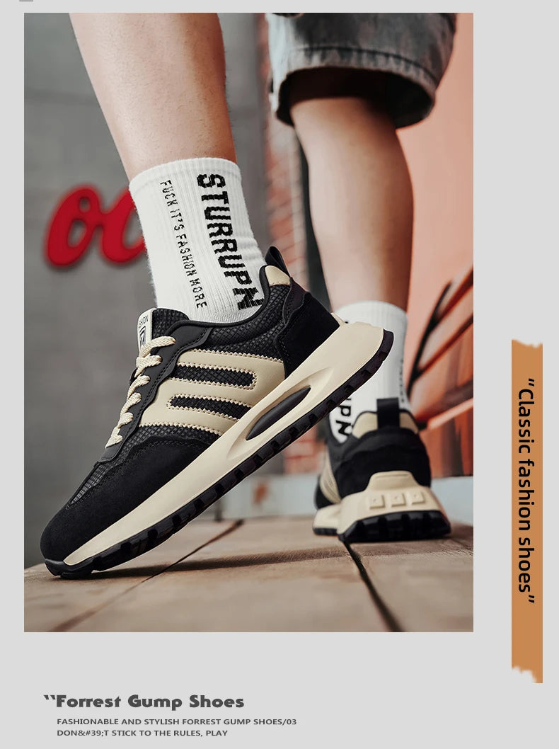 Men's shoes with a high-end feel, 2025 new trendy brand, spring and autumn season, teenage student sports running shoes, stylish