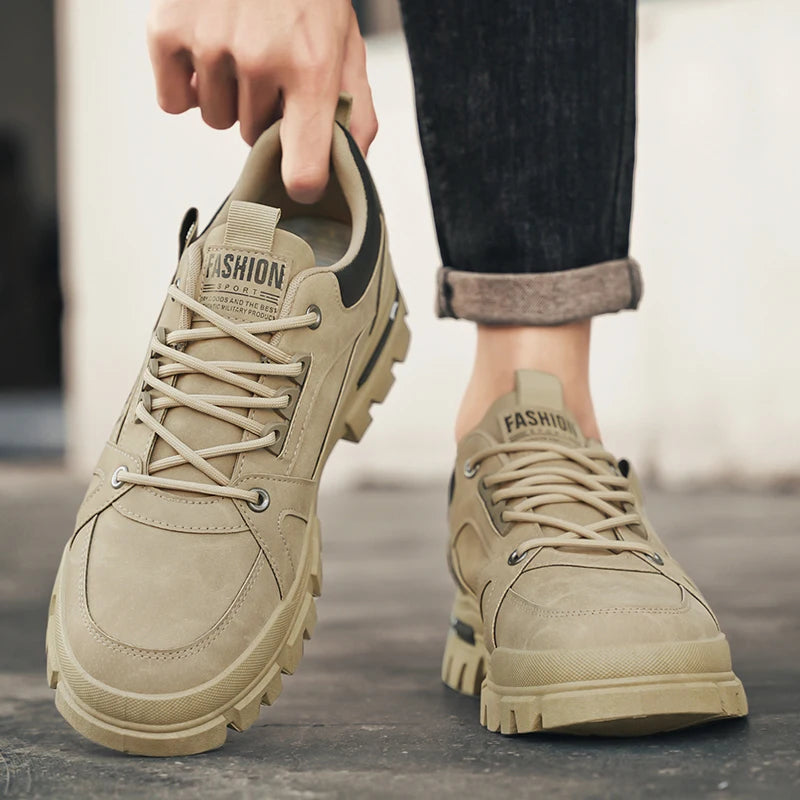 Men's shoes four seasons outdoor work shoes soft sole comfort labor shoes breathable anti-slip work boots caausl youth tide shoe