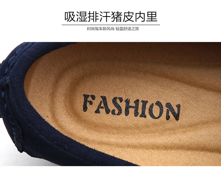 38-50 Shoes Men Casual Shoes Fashion Men Shoes Genuine Leather Men Loafers Moccasins Slip on Men Flats Male Driving Shoes