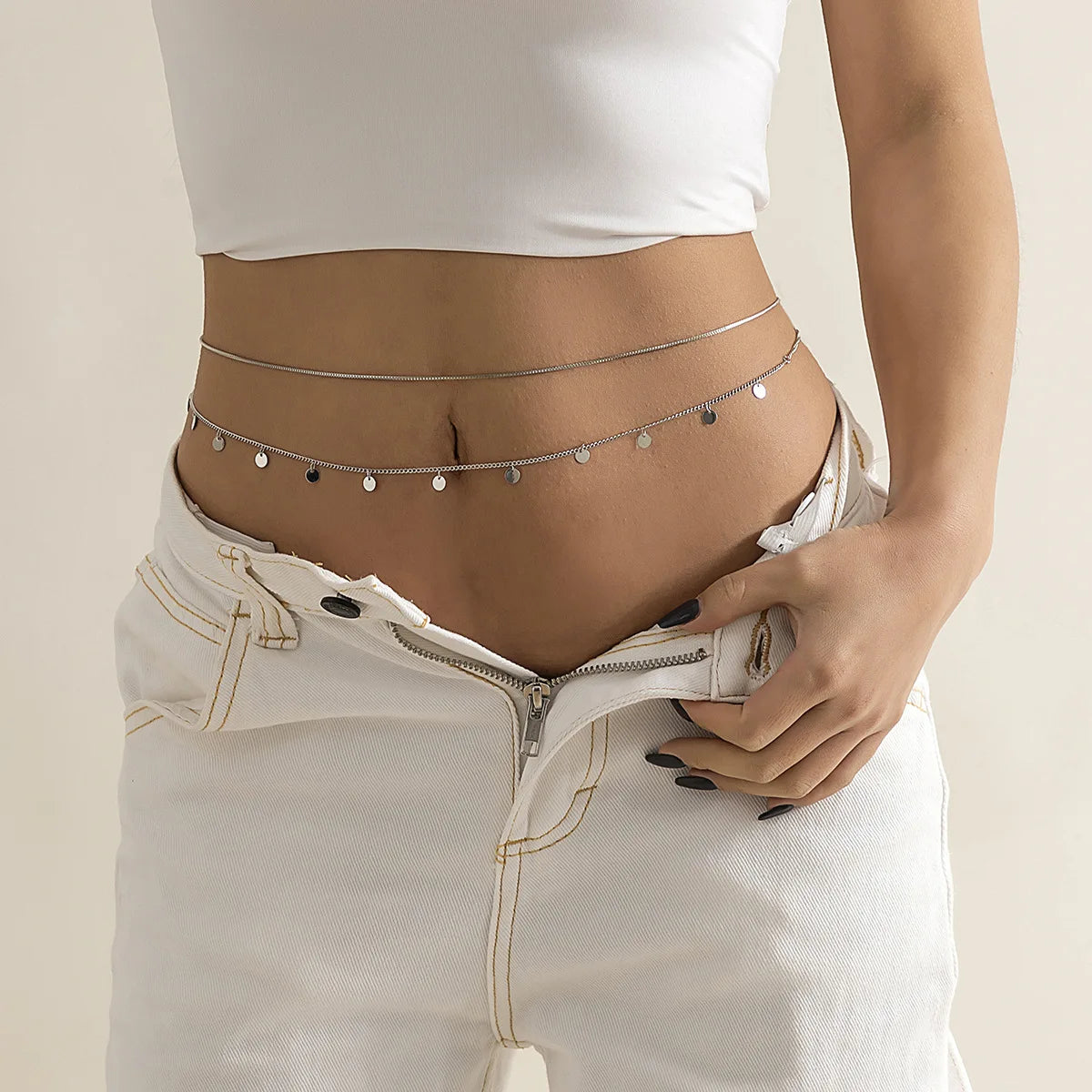 Beach Accessories New Summer Hot Bikini Rhinestone Waist Chain Sexy Body 2023 Women's Trend Trends Waist Beads with Crystals