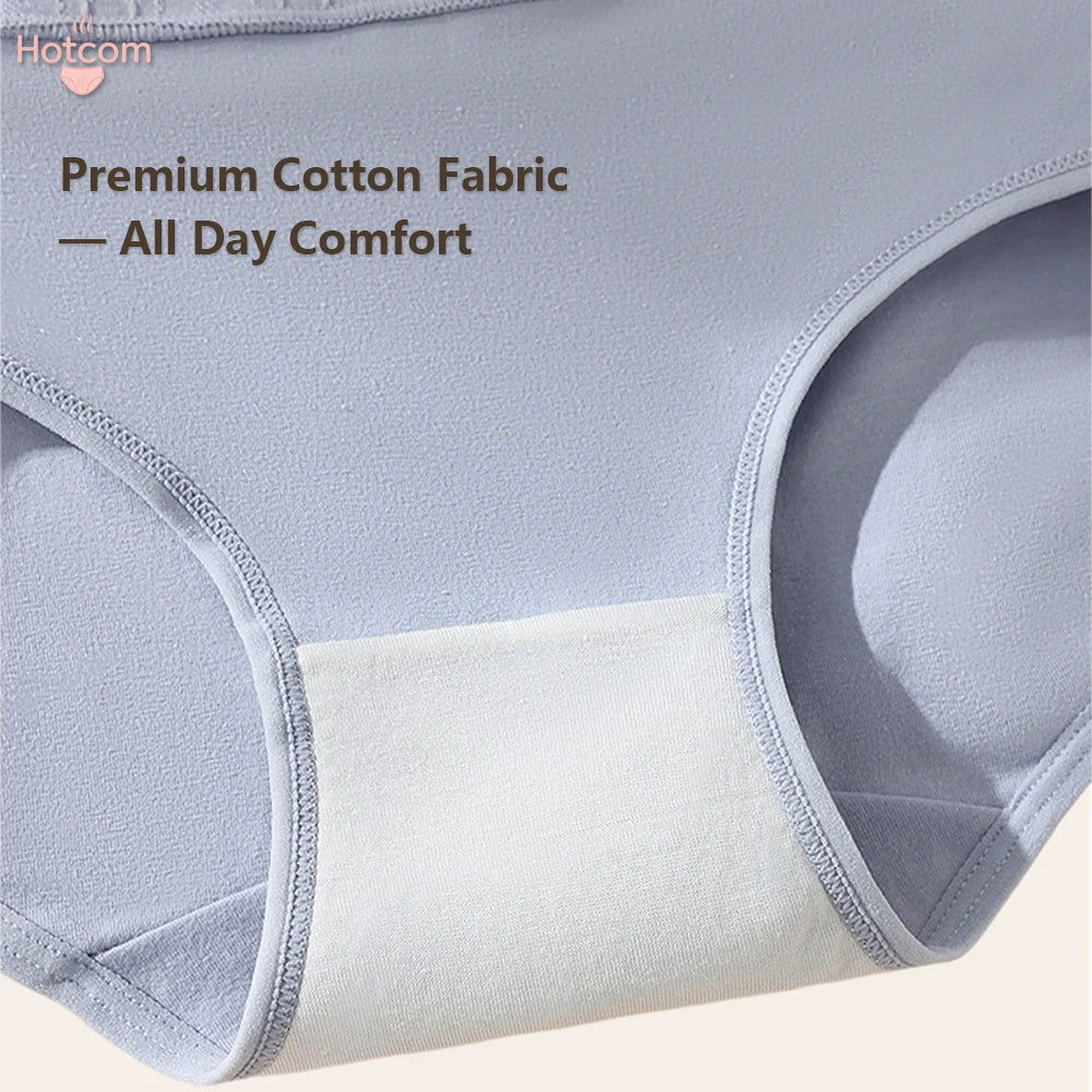 4Pcs Womens Cotton Underwear High Waist Seamless Breathable Antibacterial Soft Comfortable Full Coverage Panties