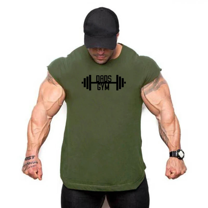 2024 New Mens Bodybuilding Tank top Gyms Fitness sleeveless shirt Male Cotton clothing Fashion Singlet vest Undershirt t shirt