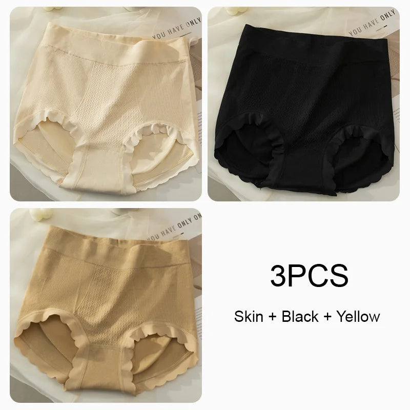 Women's Lingerie High Wait Underwear Lady Soft Briefs Panties Women Sexy Female Lingerie Panties Set Pack Triangular Underpants