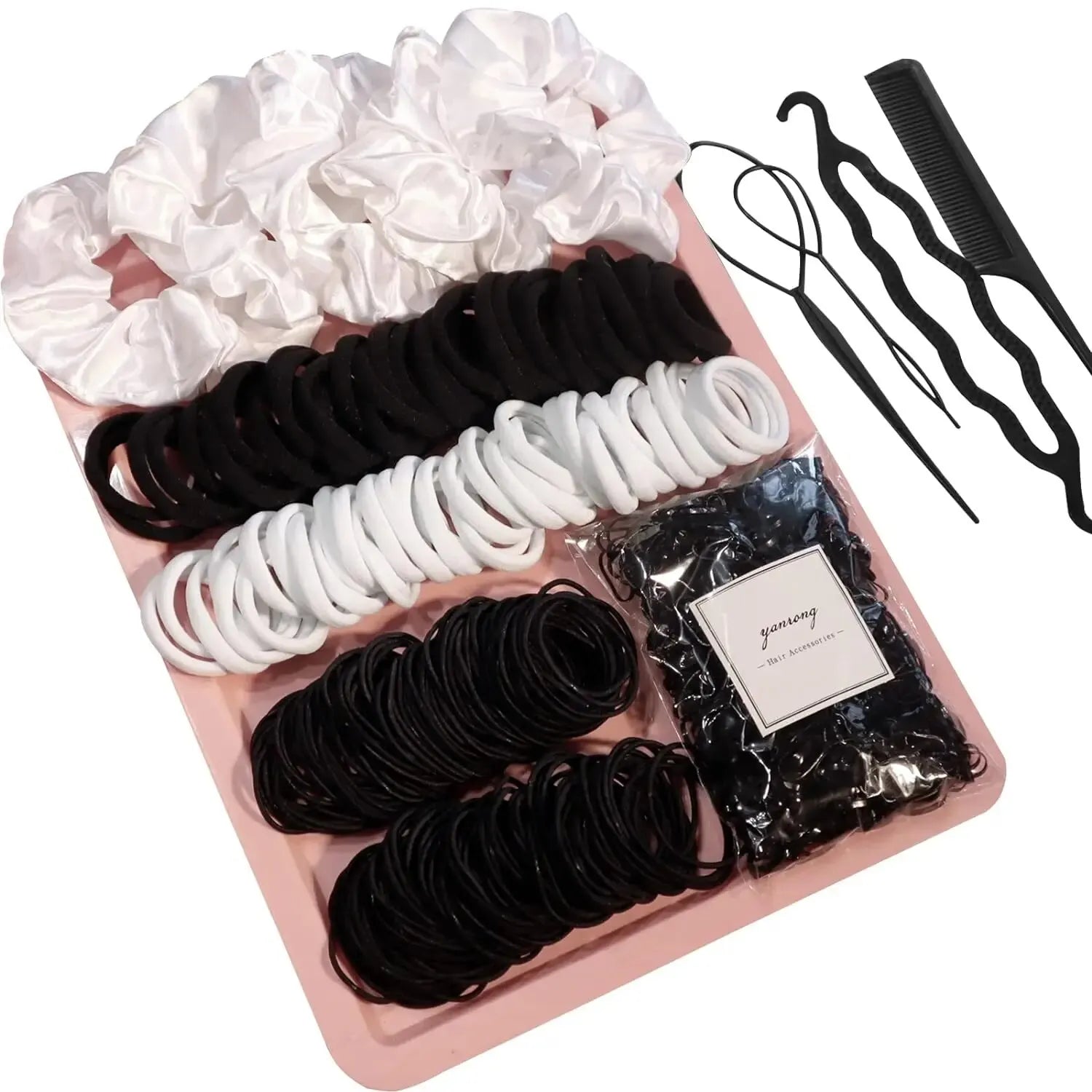 755/1510PCS Hair Accessories Set for Women Seamless Ponytail Holders Hair Bands Scrunchies Girls Variety Rubber Bands Hair Ties