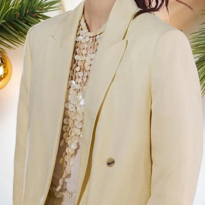 Fashion Accessories, Women's Summer Beach Style Handmade Bead Necklace with Shell Tassel Multi-layered Collarbone Chain