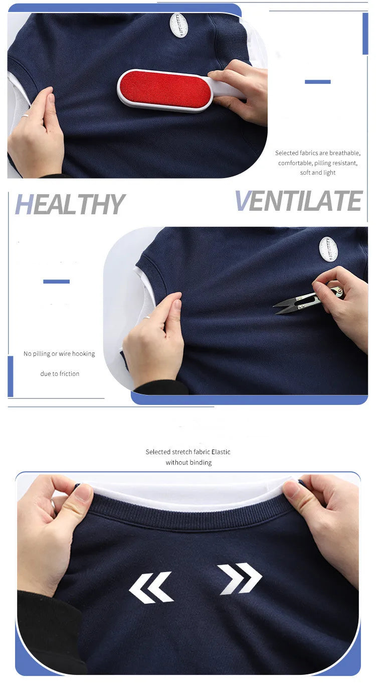 Boys Suit Sweatshirts +Pants Cotton 2Pcs/Sets 2022 Solid Spring Autumn Sports Sets Teenagers Tracksuit Children Clothing