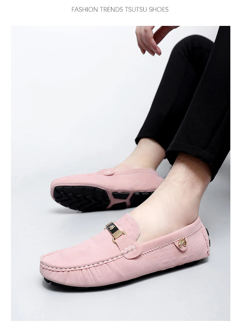 2025 New Men's Shoes Small Size Handmade Beanie Shoes 38 Casual 37 Frosted Loafers 36 Slip-On Shoes Driving Shoes for Men and Women