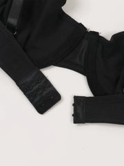 Women's Solid Color Sexy Underwear No Padded  Bra With Low-Rise Thong  Ladies Comfortable Lingerie Set