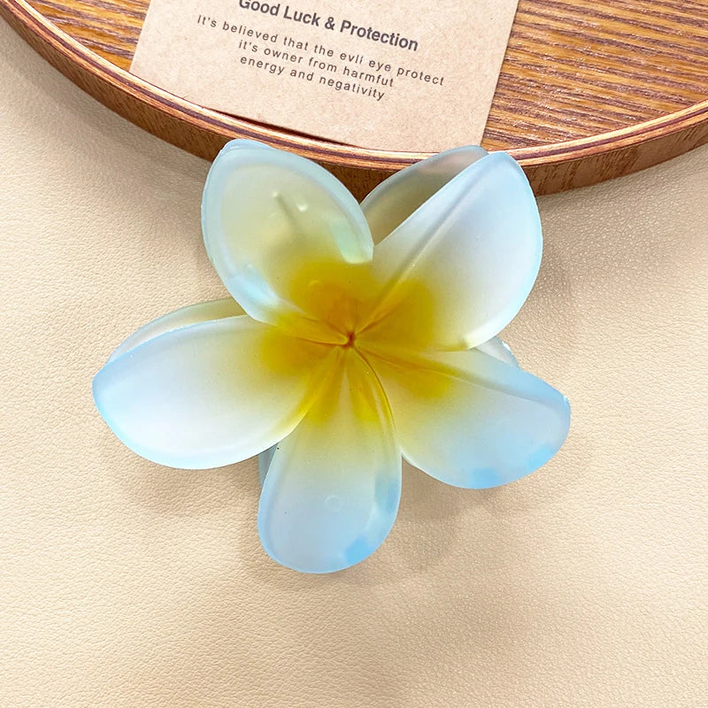 Beach Vacation Bohemia Style Fashion Egg Flower Hair Clips Flower Large Hair Claw Hairpin For Women Girls Accessories