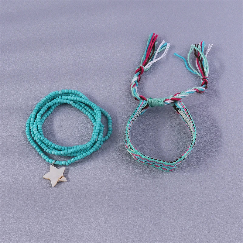 Bohemian Colorful Handmade Beads Anklets for Women Summer Beach Ankle Bracelet Foot Leg Chain Female Girls Jewelry Accessories