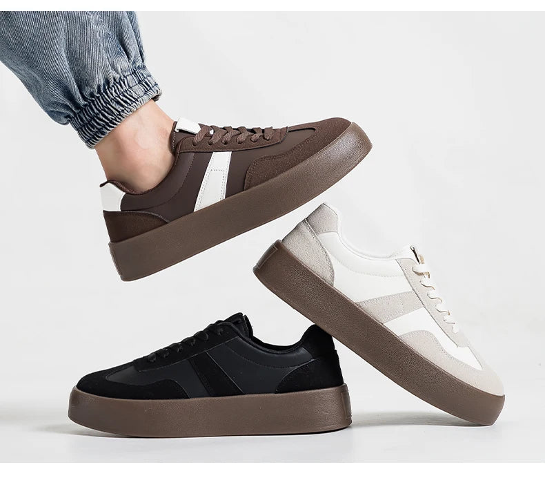 Men's and Women's Fashionable Casual Sports Shoes, Versatile Thick-soled Platform Shoes, White Sneakers, Autumn Training Shoes