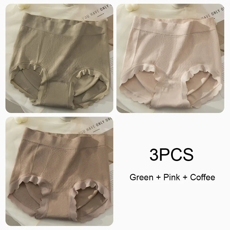 Women's Lingerie High Wait Underwear Lady Soft Briefs Panties Women Sexy Female Lingerie Panties Set Pack Triangular Underpants