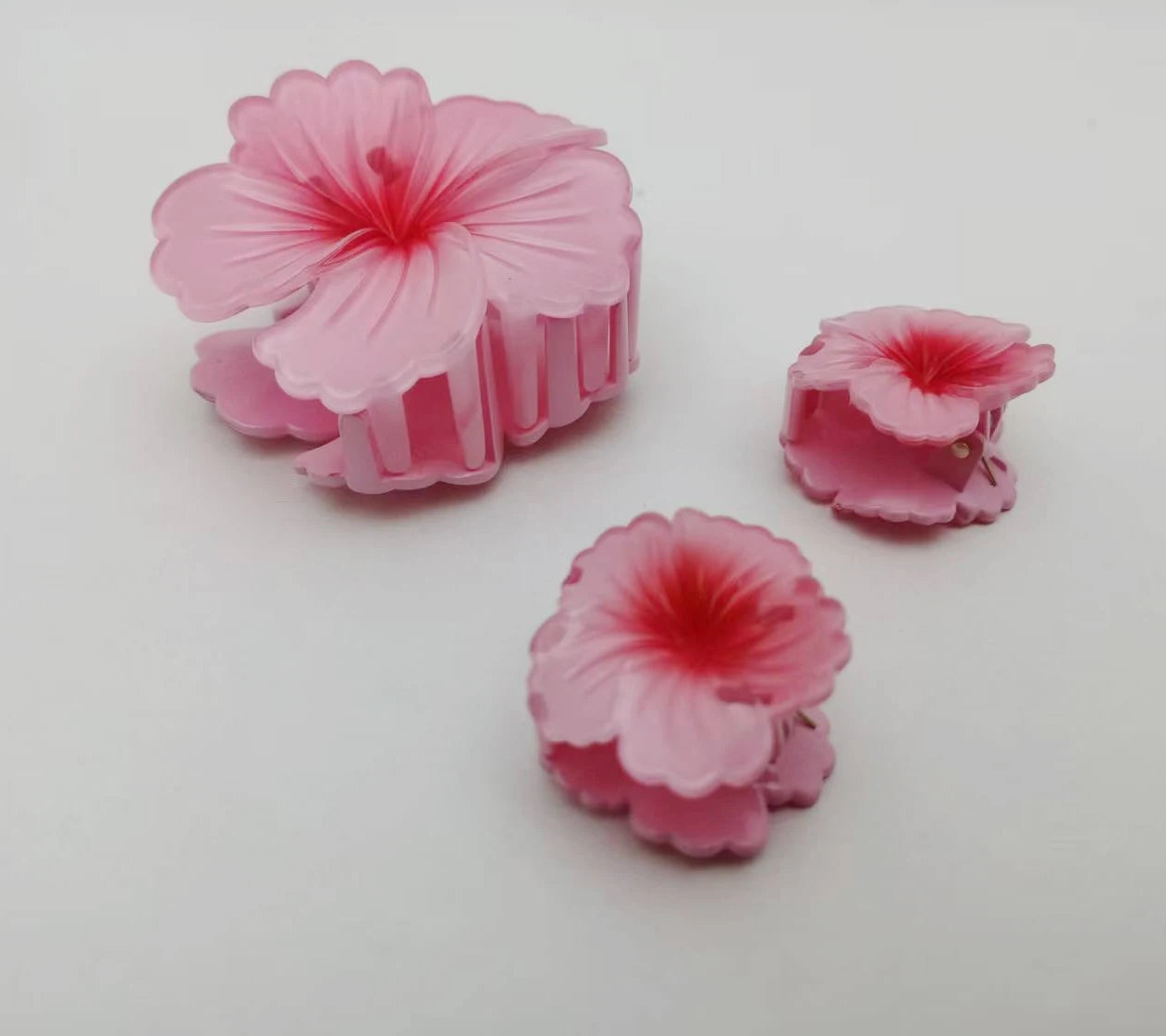 3pcs/set Floral Hair Claw Clip Set for Women Spring Beach Kawaii Hair Accessories, Bauhinia Flower Clips Cute Summer Essentials