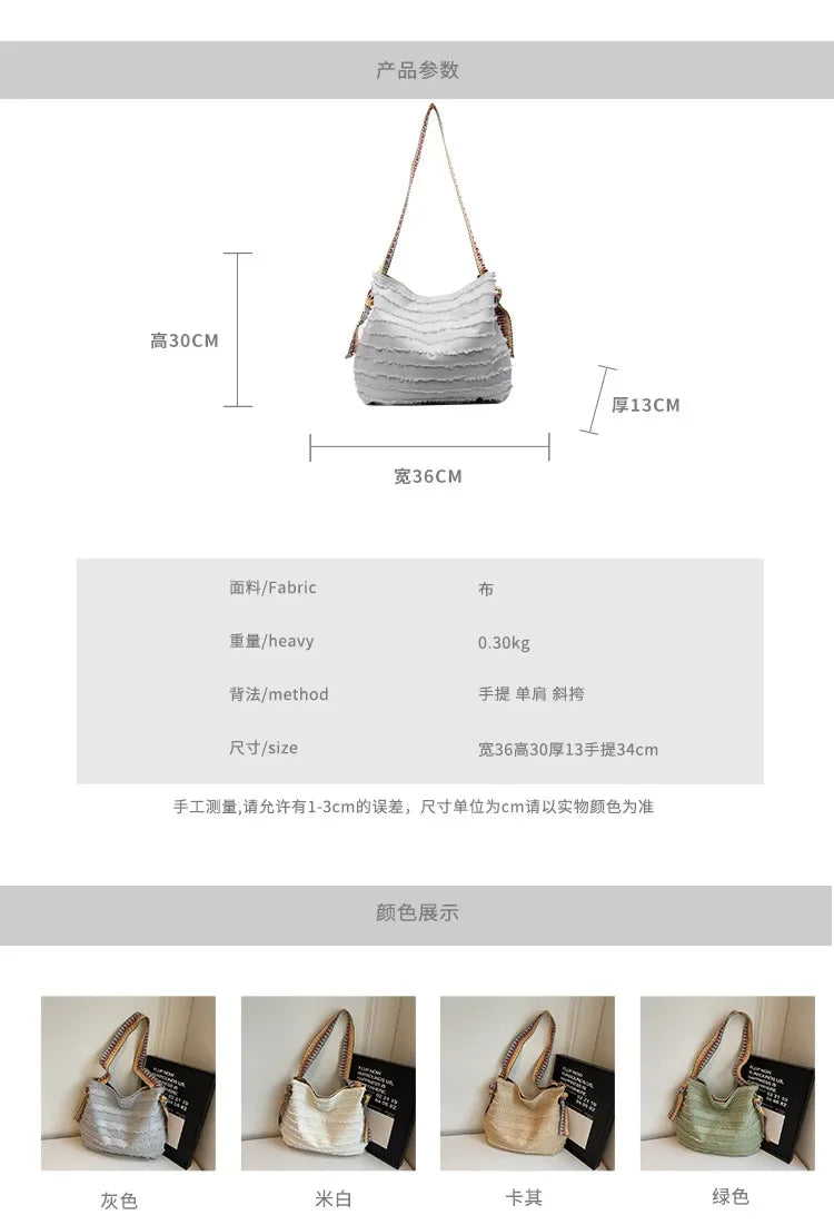 2025 Women Boho Straw Tote Bag Stylish Beach Shoulder Purse Spacious Woven Crossbody