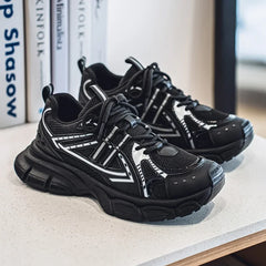 Men's Shoes Spring Leisure Breathable Men's Lightweight Thick Sole Increase Trendy Sneaker New Running Sneakers Versatile