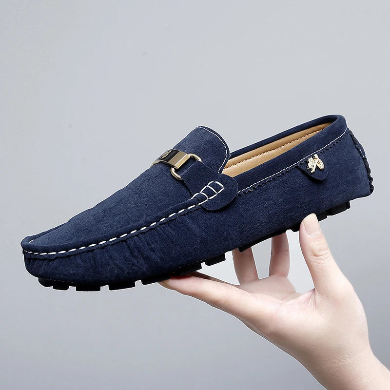 2025 New Men's Shoes Small Size Handmade Beanie Shoes 38 Casual 37 Frosted Loafers 36 Slip-On Shoes Driving Shoes for Men and Women