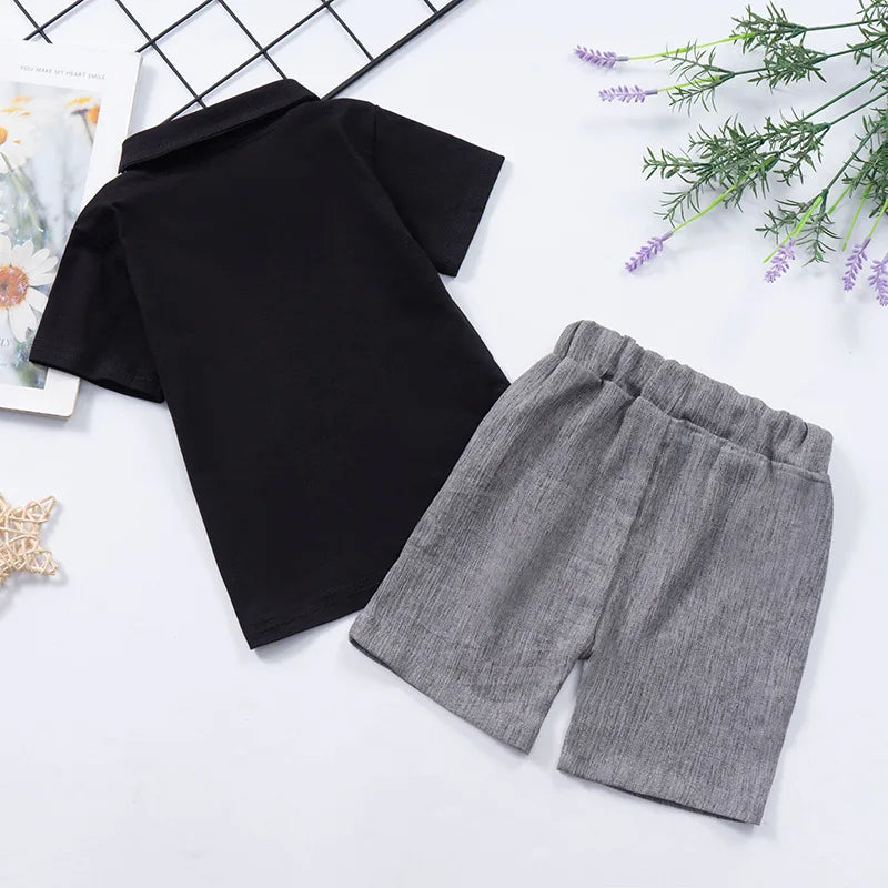 Kids Boys Clothing Sets Baby Tee Shirt + Pants Infant Toddler Children Casual Wears T-shirt + Shorts Outfits Suits 1-4 Years