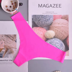 3PCS  Panties Women Ice Silk Underwear Low Waist V-Waist Briefs Cotton Crotch Breathable Quick-Drying Sports Underwear