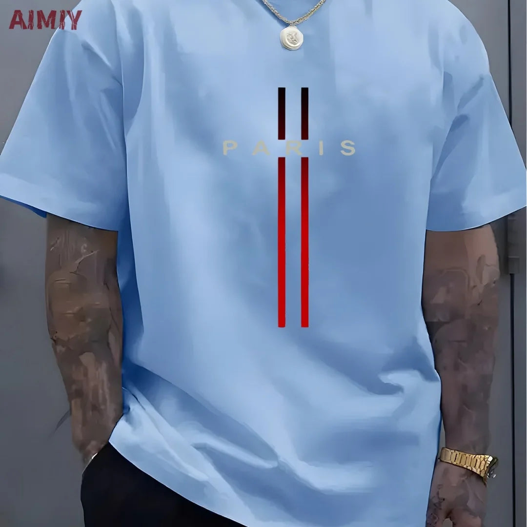 Man T Shirt Casual Oversized Sports Loose Plus Milano Print Clothing Comfortable Shopping Round Neck Short Sleeved T-Shirt Top
