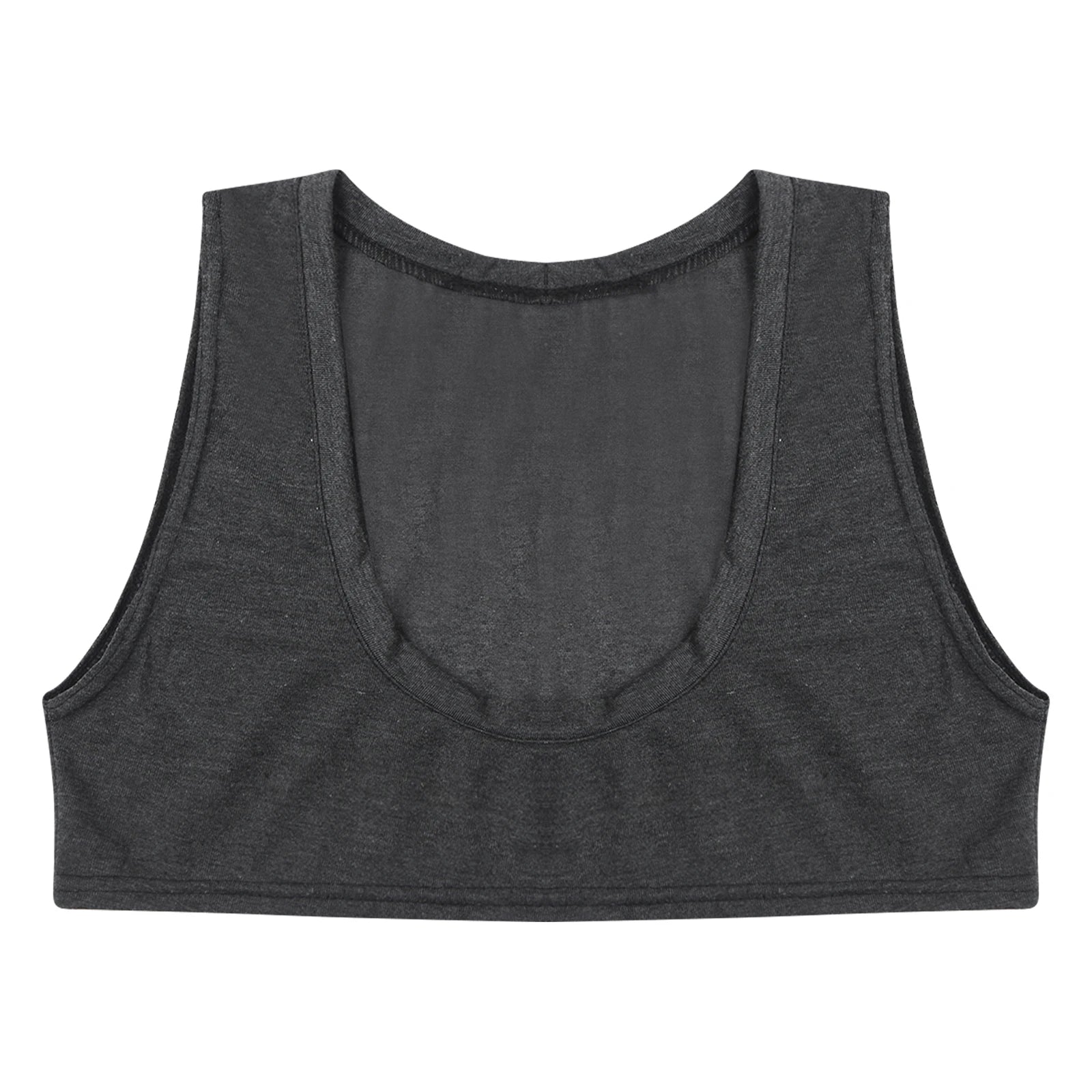 Mens Sexy Muscles Showing Off Crop Top Low Scoop Neck Sleeveless Solid Color Tank Top Vest for Bodybuilding Disco Nightclub