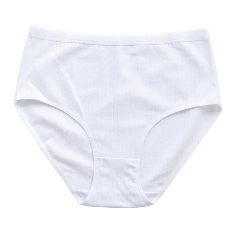 Women High Waisted Underwear Pure Cotton Solid Plus Size Breathable Women's Triangle Abdominal Underwear