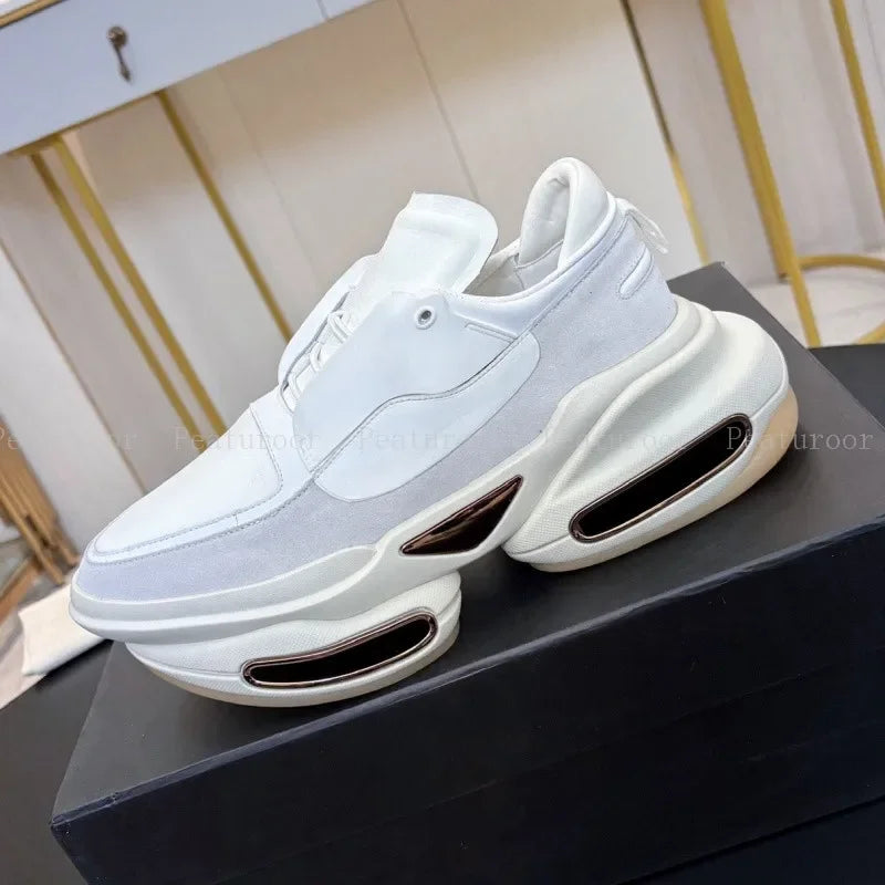 New  Men Sports Shoes Platform Sneakers Lace Up Running Casual Shoes Women Flats Loafers 35-46 Top Quality