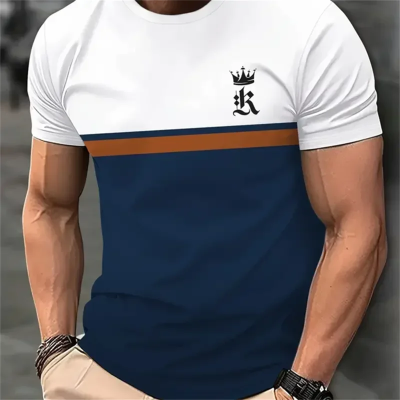 New Fashion Men's T-shirt Casual Sweatshirt Tops Summer O-neck Slim Short-sleeved Tees Male Trend Streetwear Daily Mens Clothing