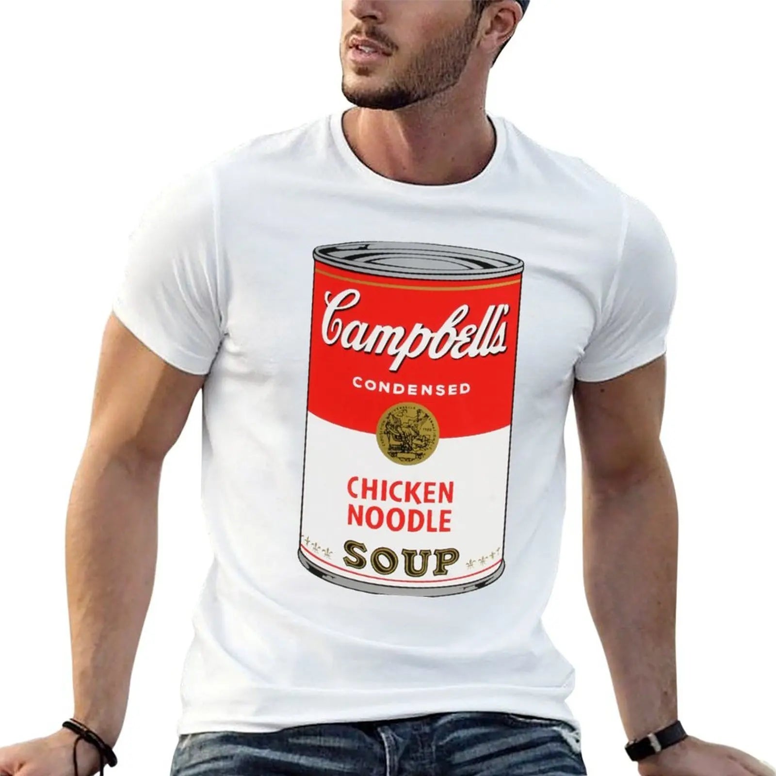 Andy Warhol Campbell's Soup T-Shirt man t shirt cotton cotton tshirt 100% T-Shirt