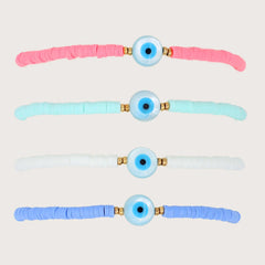 KKBEAD Boho Summer Beach Bracelet Jewelry for Women Y2k Accessories Shell Evil Eye Bracelets Gifts Heishi Disc Beads Pulseras