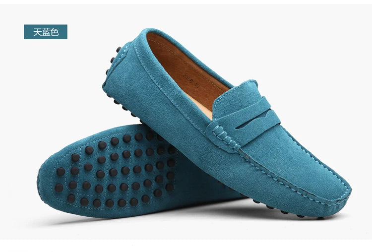 38-50 Shoes Men Casual Shoes Fashion Men Shoes Genuine Leather Men Loafers Moccasins Slip on Men Flats Male Driving Shoes