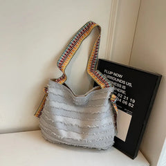 2025 Women Boho Straw Tote Bag Stylish Beach Shoulder Purse Spacious Woven Crossbody