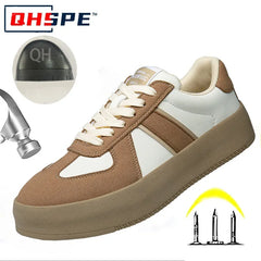 New Women's Safety Shoes with Steel Toe  Anti Smashing and Anti Piercing  Lightweight and Soft Sole  Fashionable and Breathable