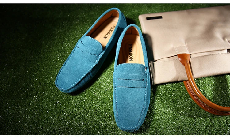 38-50 Shoes Men Casual Shoes Fashion Men Shoes Genuine Leather Men Loafers Moccasins Slip on Men Flats Male Driving Shoes