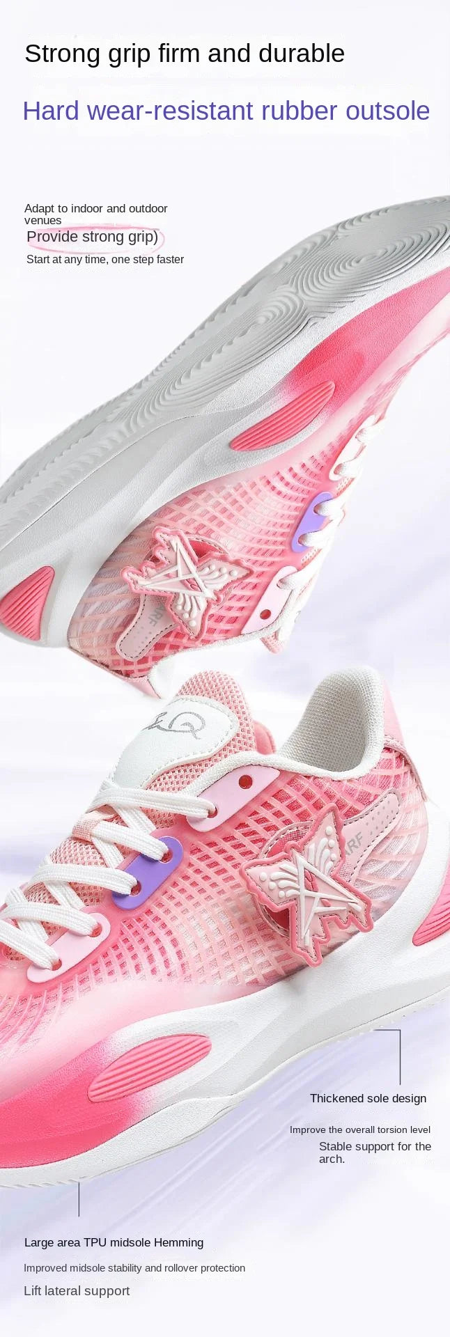 Basketball Shoes for Men and Women in Summer Mesh Breathable Lightweight Soft Sole Low-Top Shock-Absorbing Anti-Slip Wear-Resist
