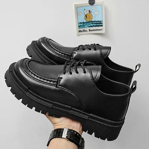 Men's Leather Shoes Dress Formal Business Male Casual Shoe High Quality Fashion Footwear Offer Classic Original Size 45 Adults