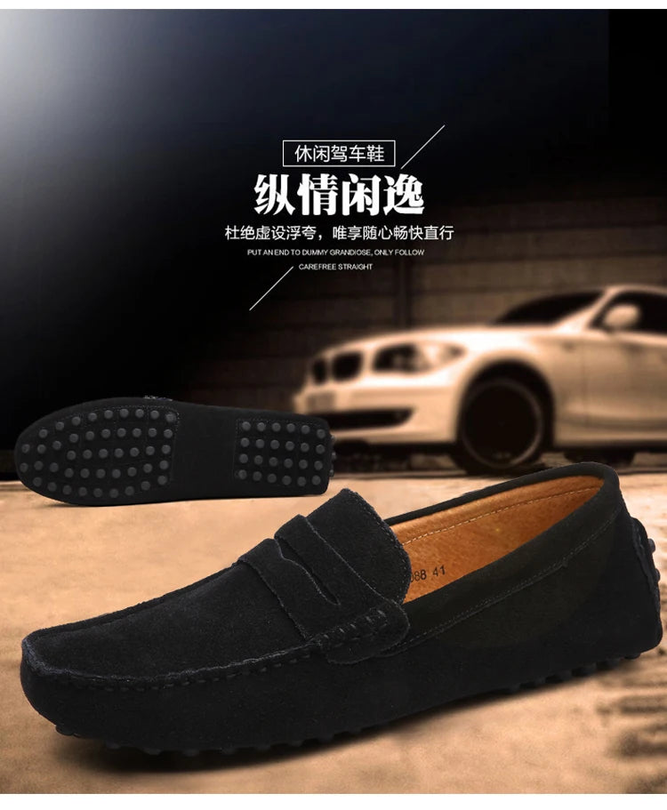 38-50 Shoes Men Casual Shoes Fashion Men Shoes Genuine Leather Men Loafers Moccasins Slip on Men Flats Male Driving Shoes