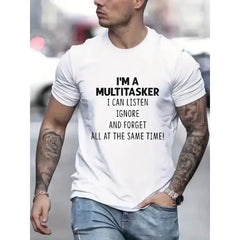 Men's Tops New Style Letter Print Fashion Casual Short-sleeved T-shirt Streetwear  Men Clothing  Graphic T Shirts  Harajuku
