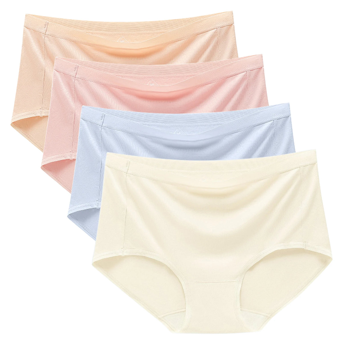 Women's Modal Underwear 4 Pack - Seamless Soft Comfortable Breathable Panties for Ladies Everyday Wear - No Show Elastic Knicker