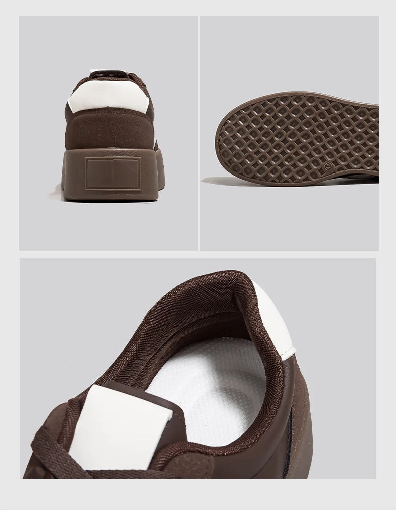 Men's and Women's Fashionable Casual Sports Shoes, Versatile Thick-soled Platform Shoes, White Sneakers, Autumn Training Shoes