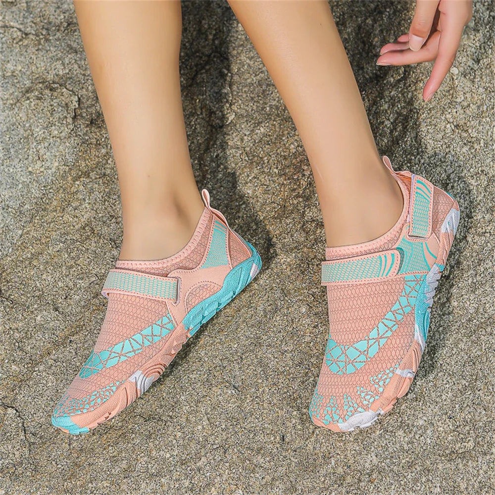 Water Shoes Women Men Quick Dry Five Finger Barefoot New Outdoor Upstream Wading Swimming Aqua Shoes Summer Beach Sneakers 2025
