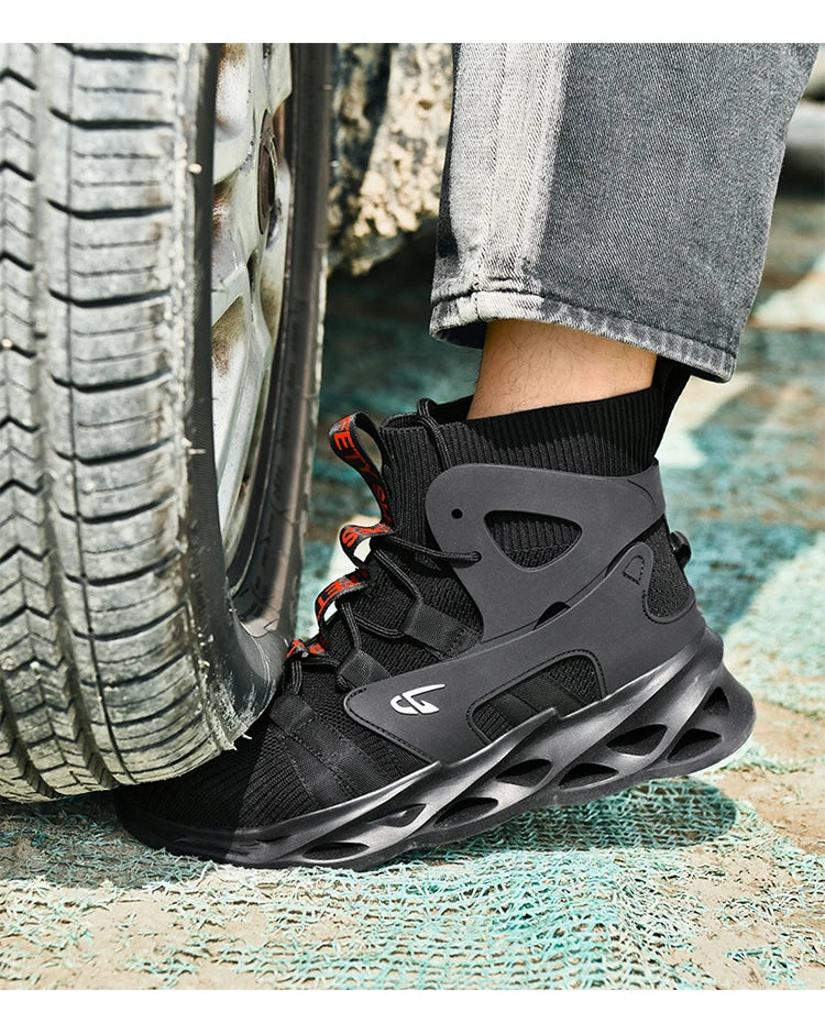 Fashionable, comfortable and casual sports shoes, work boots, anti-puncture and anti-crush safety shoes, men's protective shoes