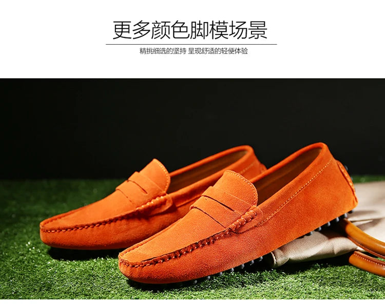 38-50 Shoes Men Casual Shoes Fashion Men Shoes Genuine Leather Men Loafers Moccasins Slip on Men Flats Male Driving Shoes