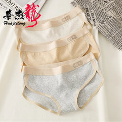 Women Sexy Briefs Underwear Cotton Breath Comfort Panties Female Mid Waist Shorts Daily Wear Slim Thin Knicker Ladies Underpants