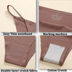 Nahtlose Damen-Slips, sexy, tief sitzend, in verschiedenen Farben, atmungsaktiv, aus Eisseide, spurlos, weich, Größen S-XL